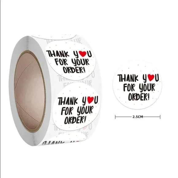 💟 2 /$18 💟  THANK YOU stickers… perfect for your small business!!! 500 stic… - Picture 2 of 3